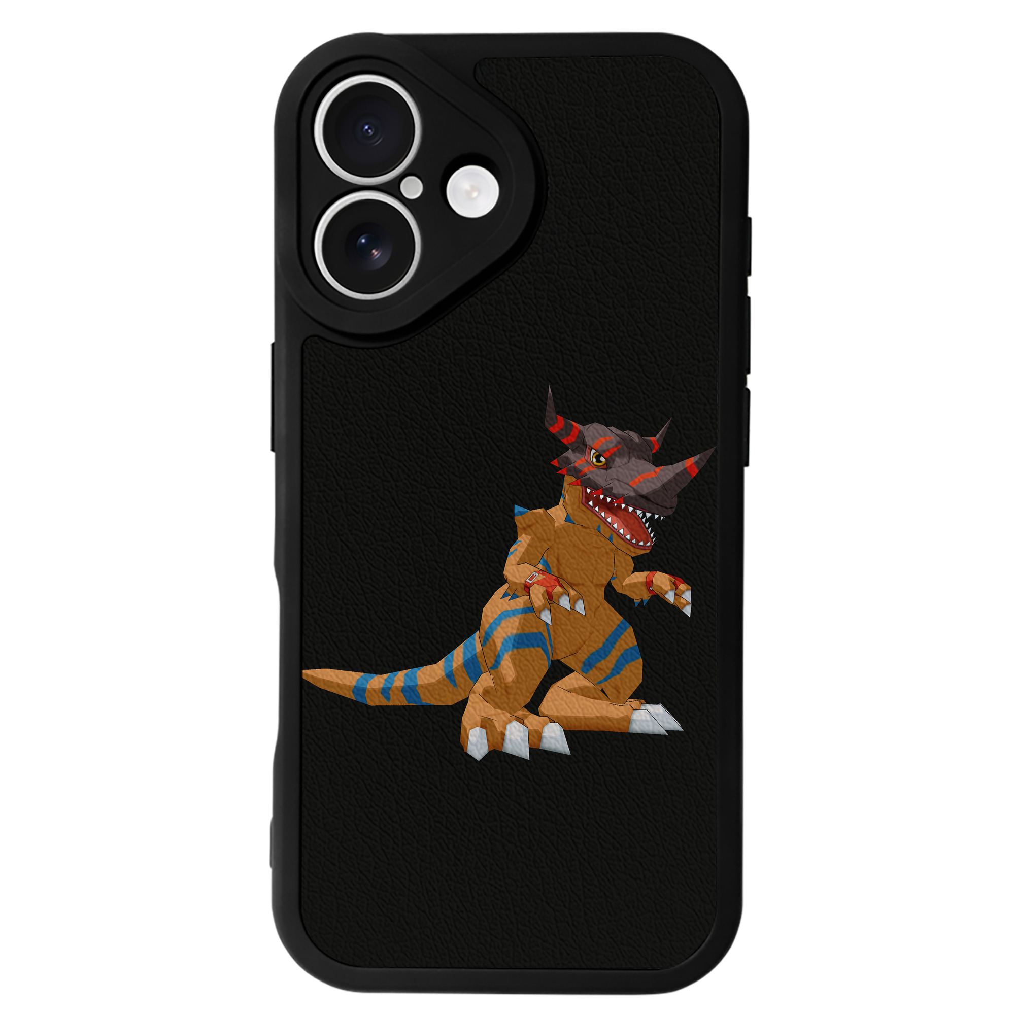 （画像用） Digimon デジタルモンスター/デジモン 【iPhone 16シリーズ対応】シリコンスマホケース（レザー調） 材質：シリコン